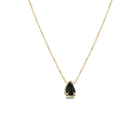BB Thelma necklace Onyx in 14k yellow gold, front view