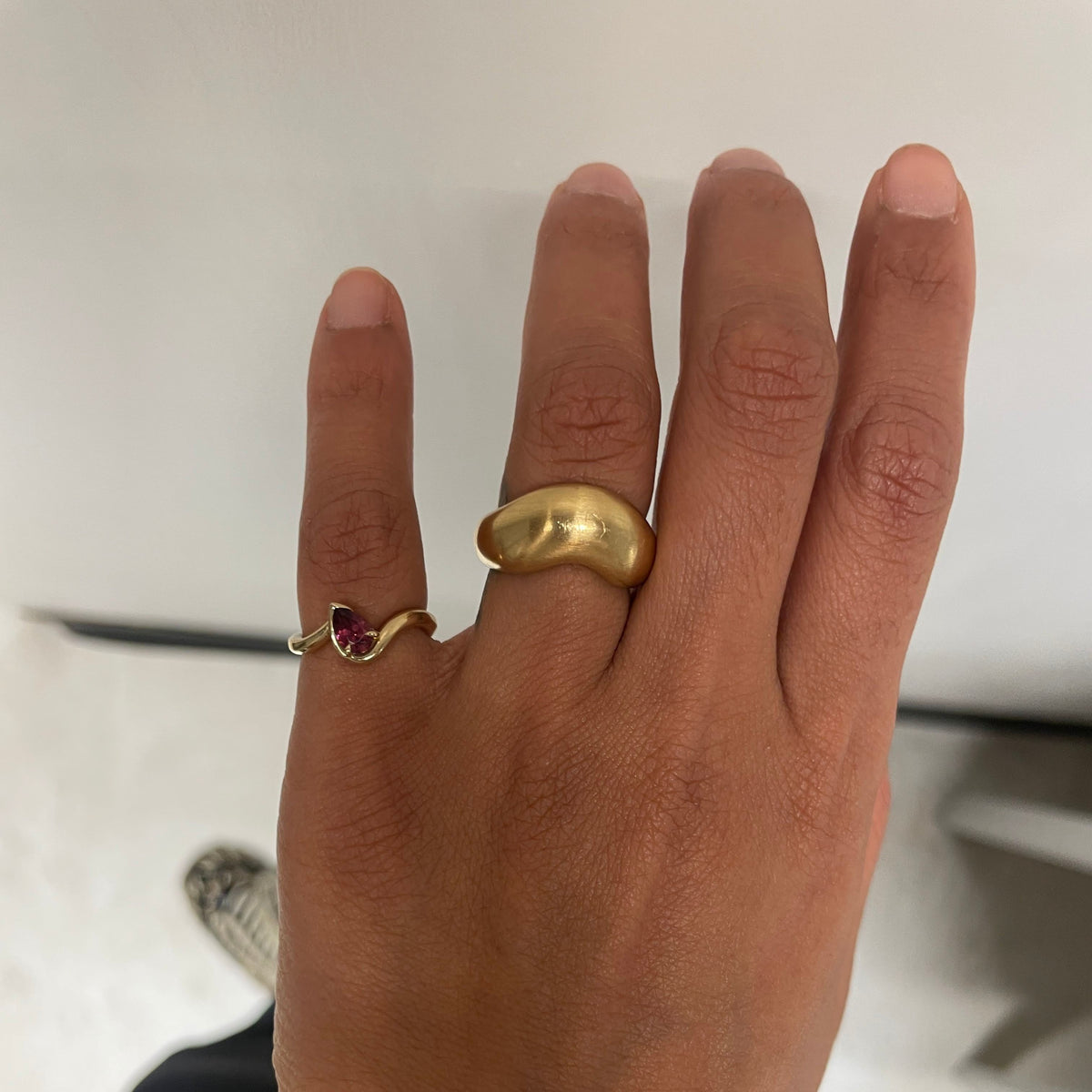BB THELMA RHODOLITE GARNET PINKY RING