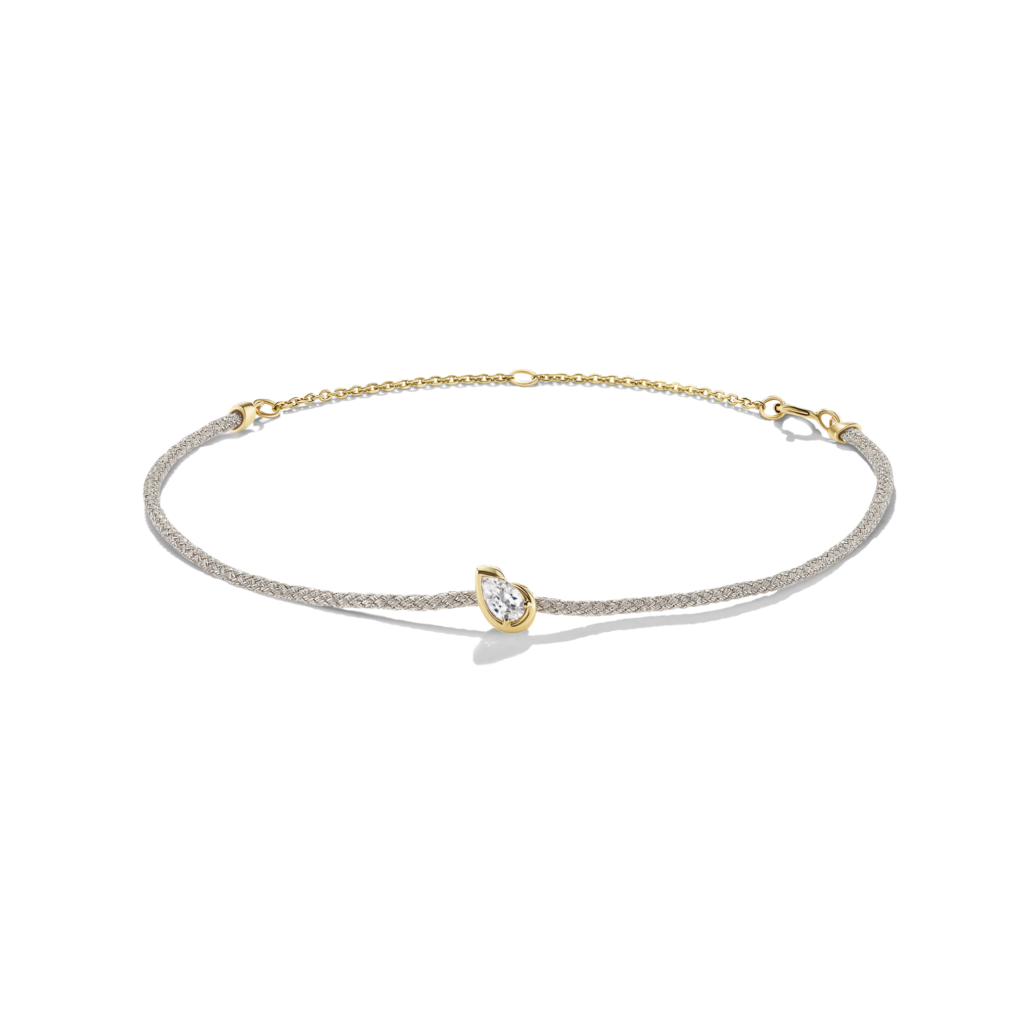 BB THELMA WHITE DIAMOND CORD BRACELET
