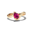 BB thelma Ruby Pinky Ring, front view