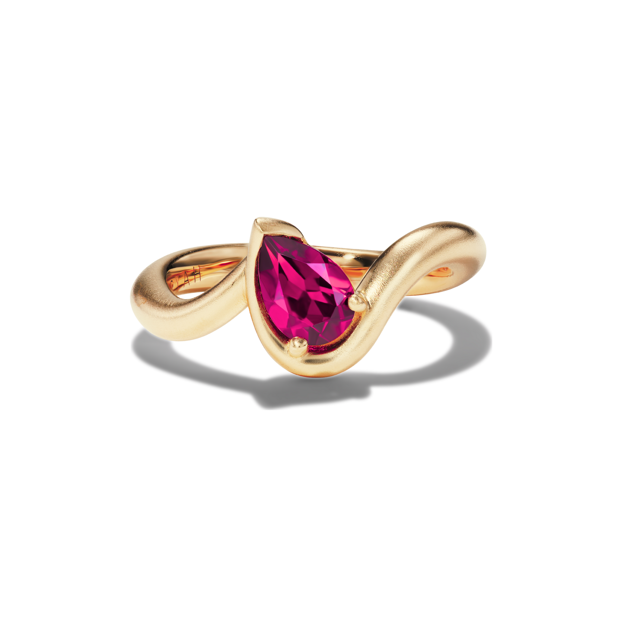 BB thelma Ruby Pinky Ring, front view