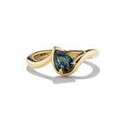 BB THELMA TEAL SAPPHIRE PINKY RING