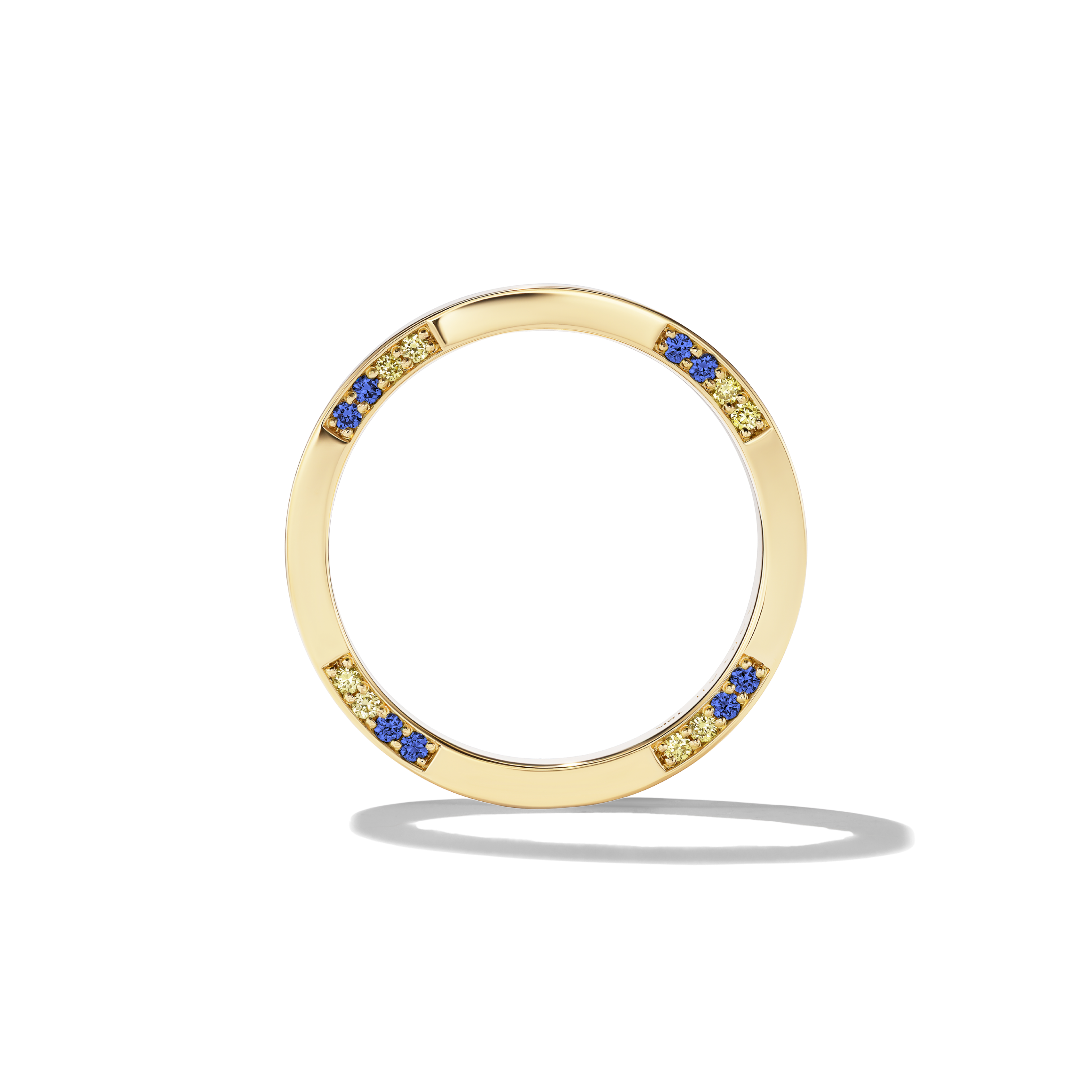 BESPOKE BLUE SAPPHIRE + YELLOW DIAMOND DORION BAND