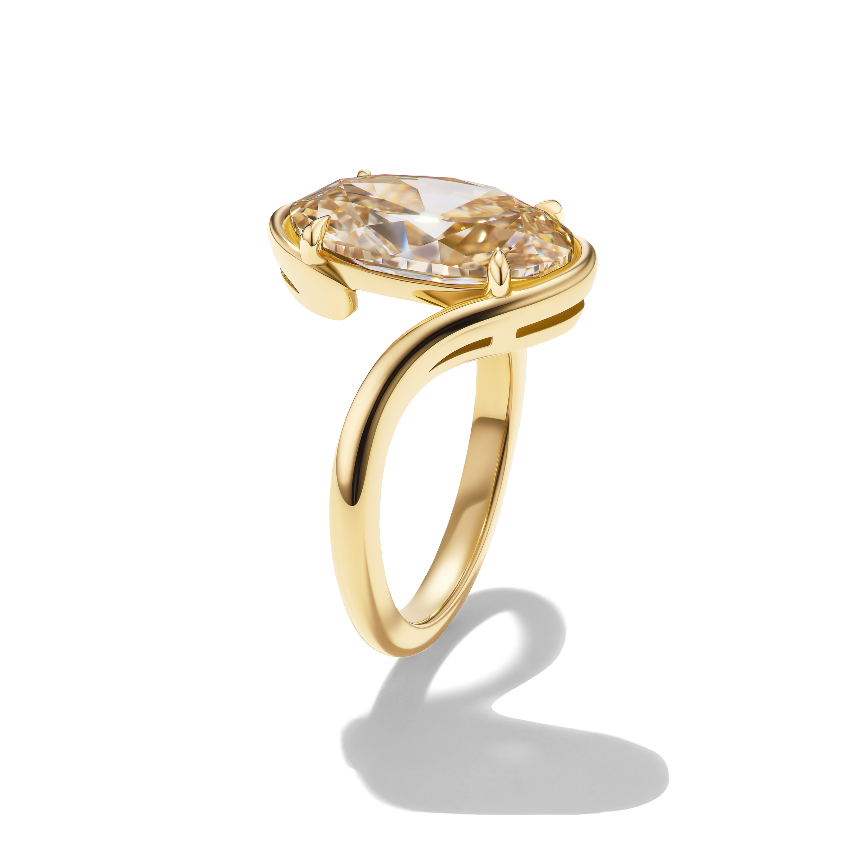 BESPOKE FANCY LIGHT-YELLOW BROWN OVAL TALIA RING