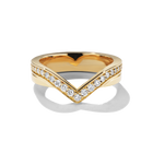 V shaped Cigar Band In Yellow Gold