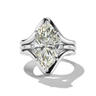 BESPOKE THREE BAND MARQUISE VALERIA BRIDAL SET