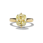 Bespoke Aura, 18kt Yellow Gold ring with a cushion cutyellow diamond 