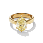 BESPOKE YELLOW PEAR SOLITAIRE RING