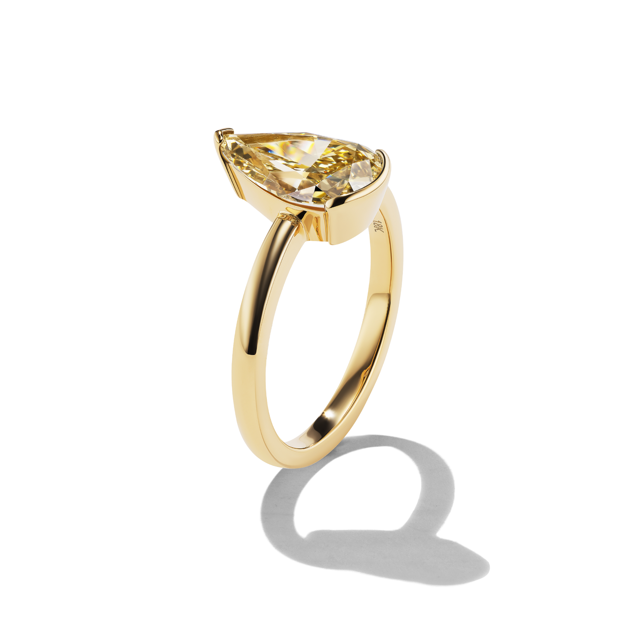 BESPOKE BROWN PEAR JUPITER RING