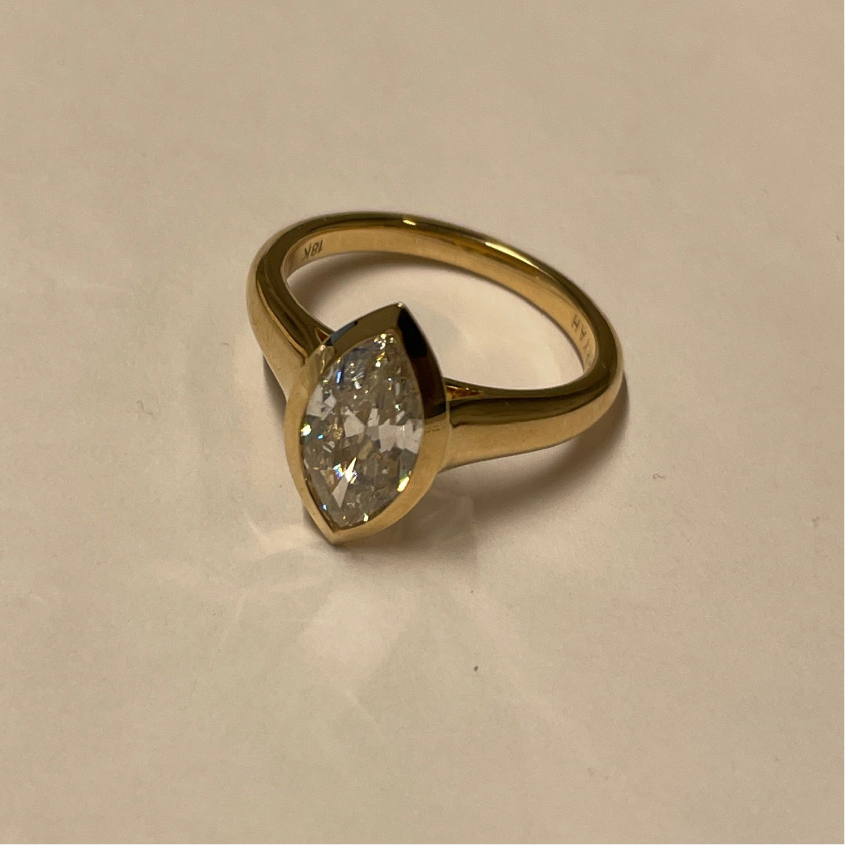 BESPOKE BEZEL MARQUISE RING