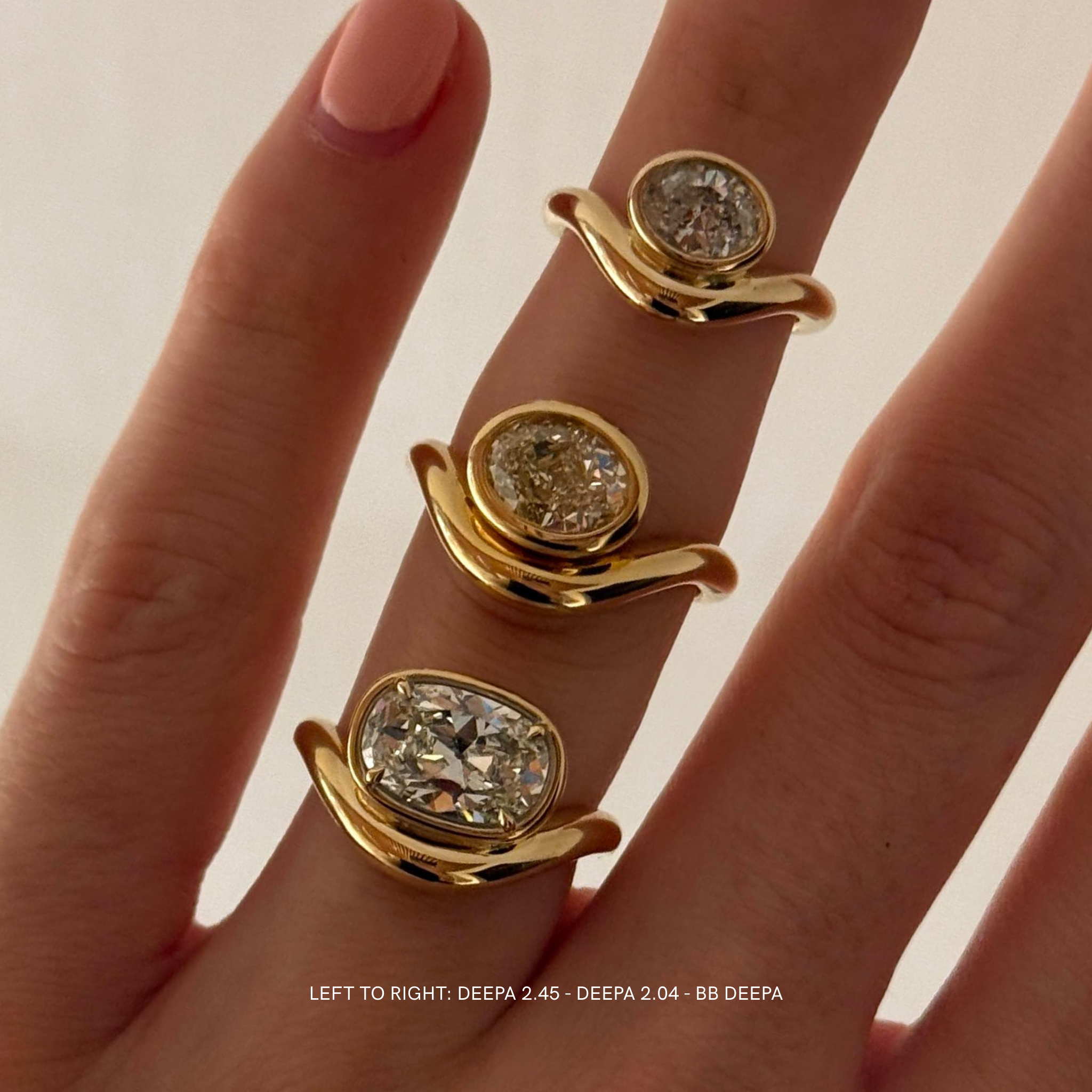 BB DEEPA WHITE DIAMOND PINKY RING