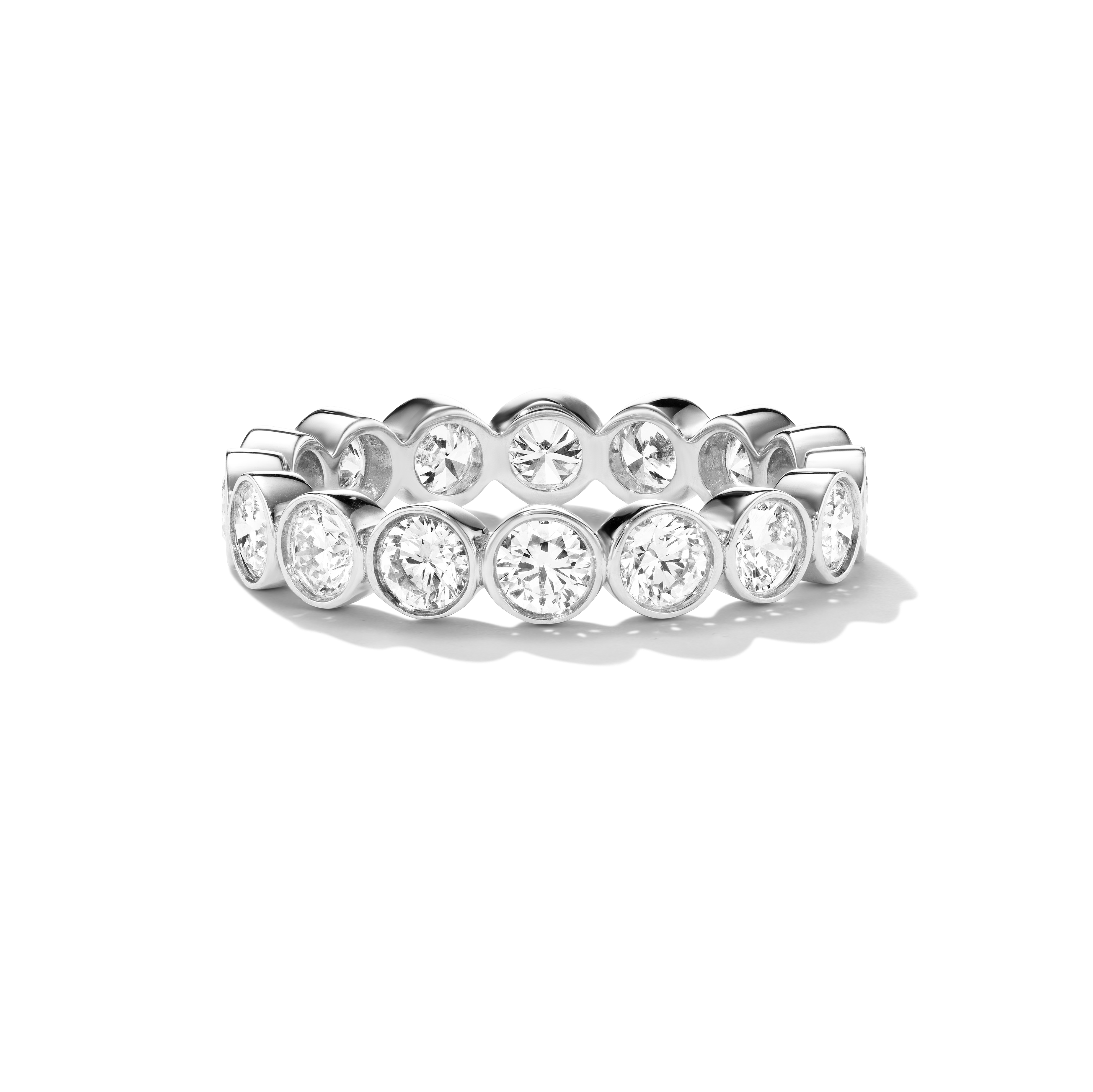 FORTUNA ROUND BRILLIANT BAND, eternity band, platinum