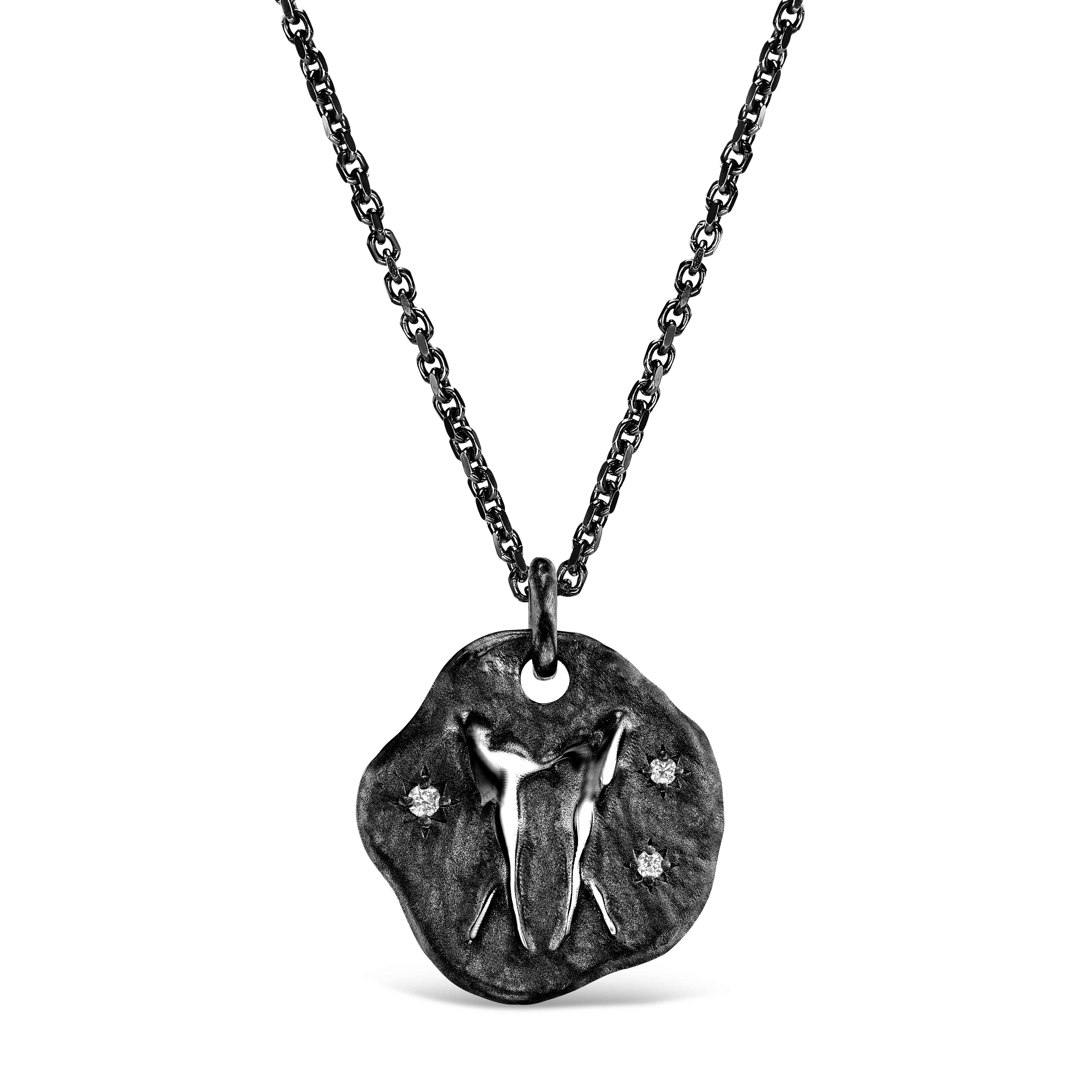 MINI 18KT BLACK GOLD ZODIAC MEDALLION