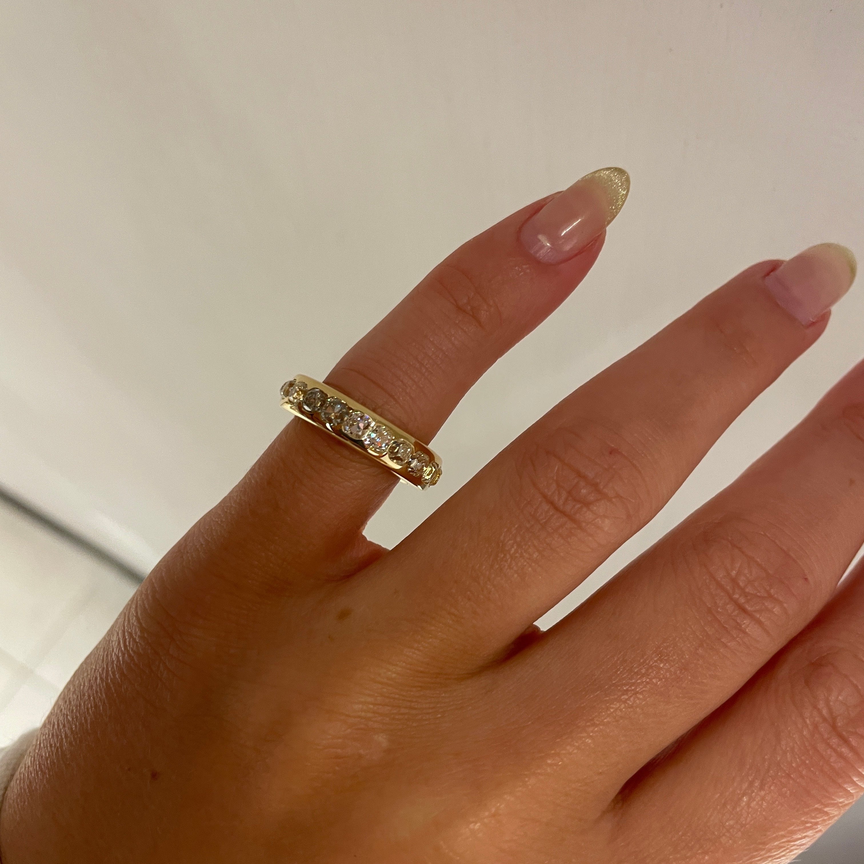 BESPOKE OLD MINE CUT CIGAR ETERNITY BAND