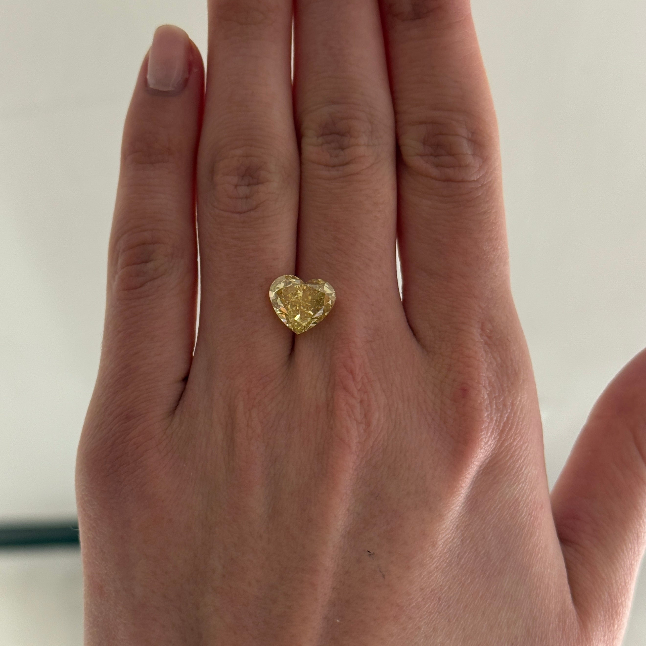 fancy yellow heart shape diamond