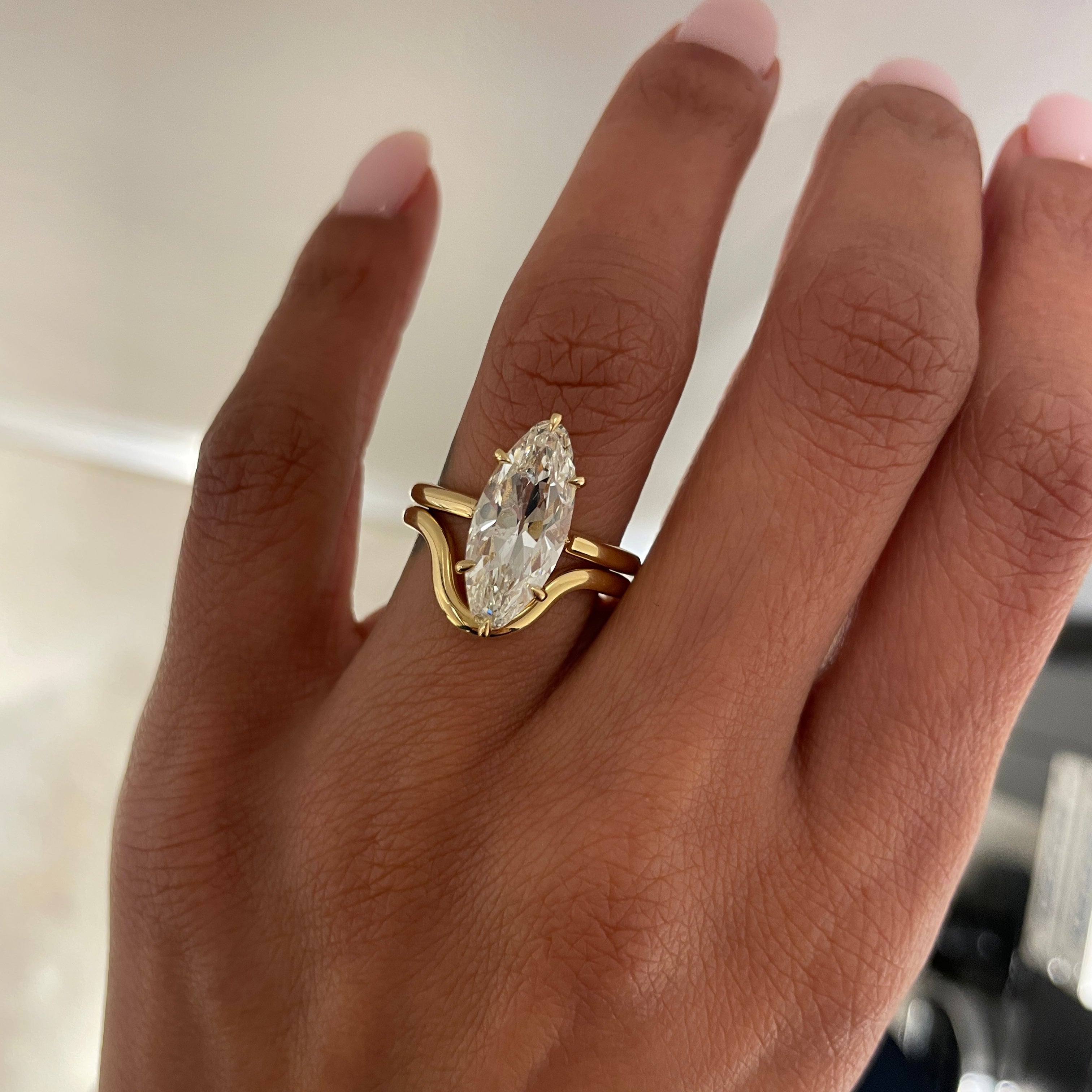 KAT 3.28 Engagement Ring + LEILA Wedding Band Stack