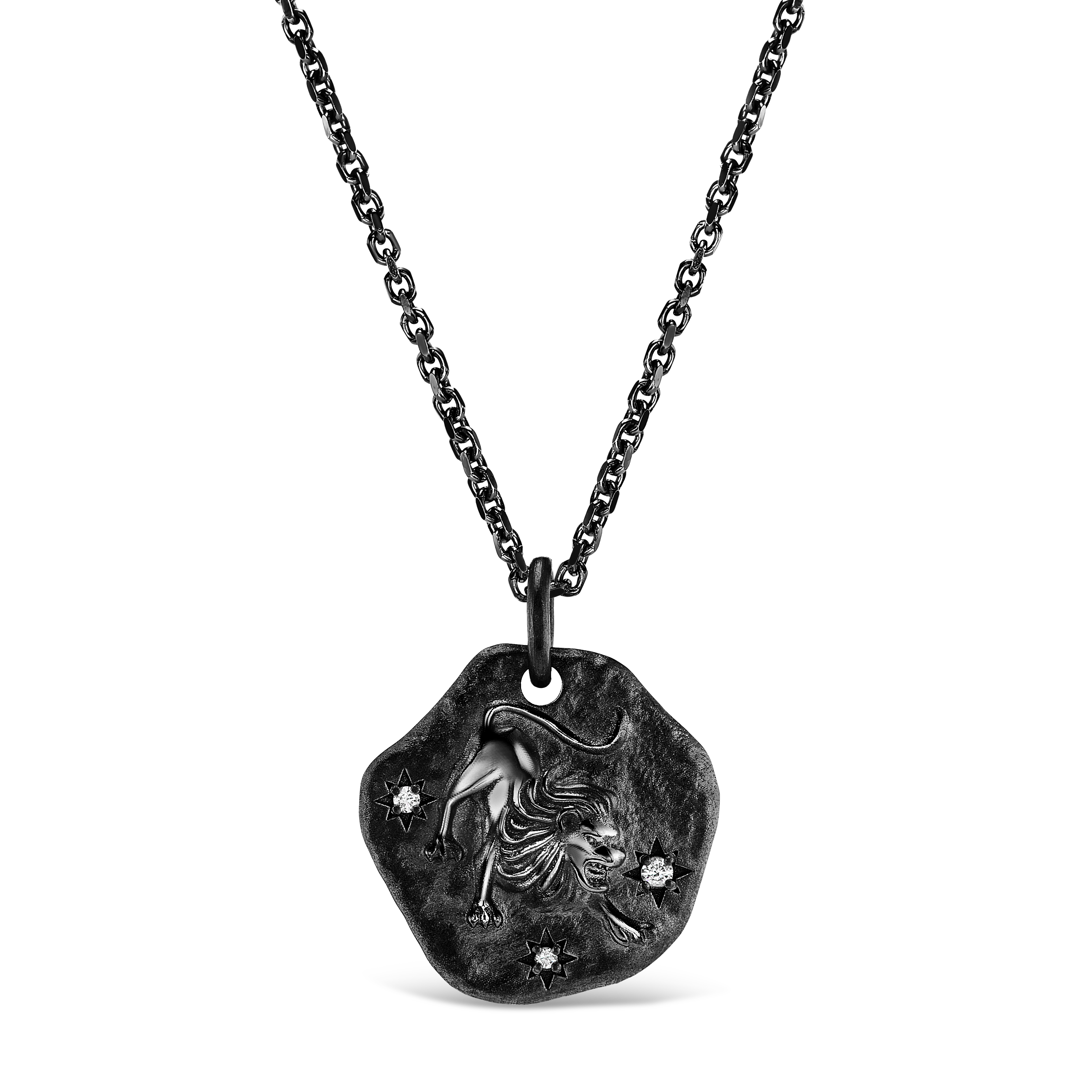 MINI 18KT BLACK GOLD ZODIAC MEDALLION