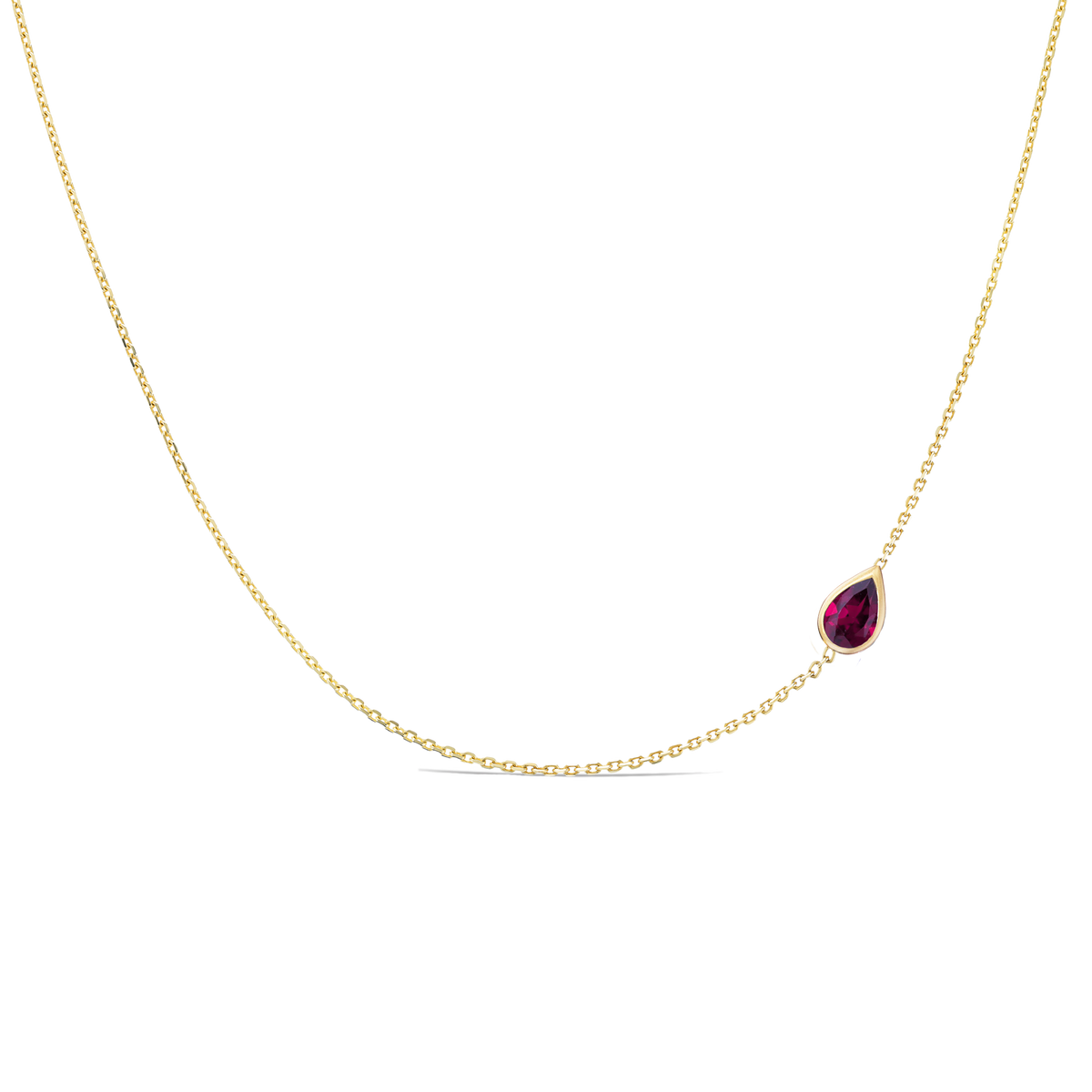 MAX MINI RHODOLITE GARNET NECKLACE
