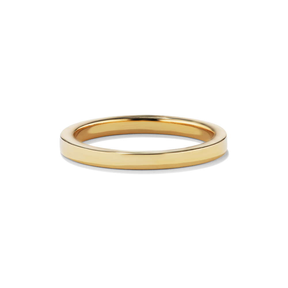 Gold Wedding band on a white background