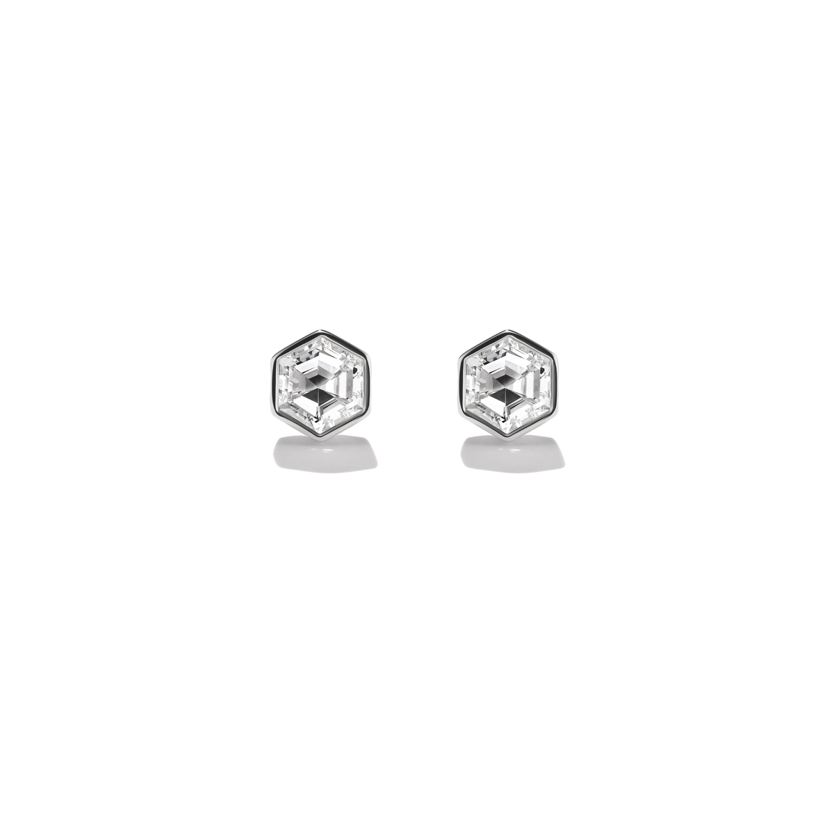 MIA MINI HEXAGONAL DIAMOND STUDS
