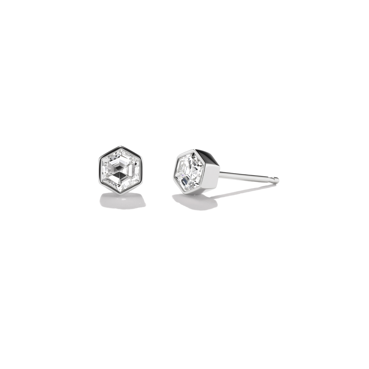 MIA MINI HEXAGONAL DIAMOND STUDS