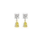 MONA 2 STONE YELLOW DIAMOND DROP EARRINGS - CANADAMARK®