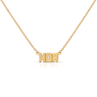 BLOCK LETTER WITH DIAMOND NAME PLATE NECKLACE