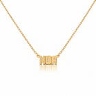 BLOCK LETTER WITH DIAMOND NAME PLATE NECKLACE