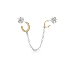 ORB TWO TONE DANGLE CHAIN HUGGIES