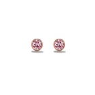 ROSIE PINK DIAMOND BEZEL STUDS
