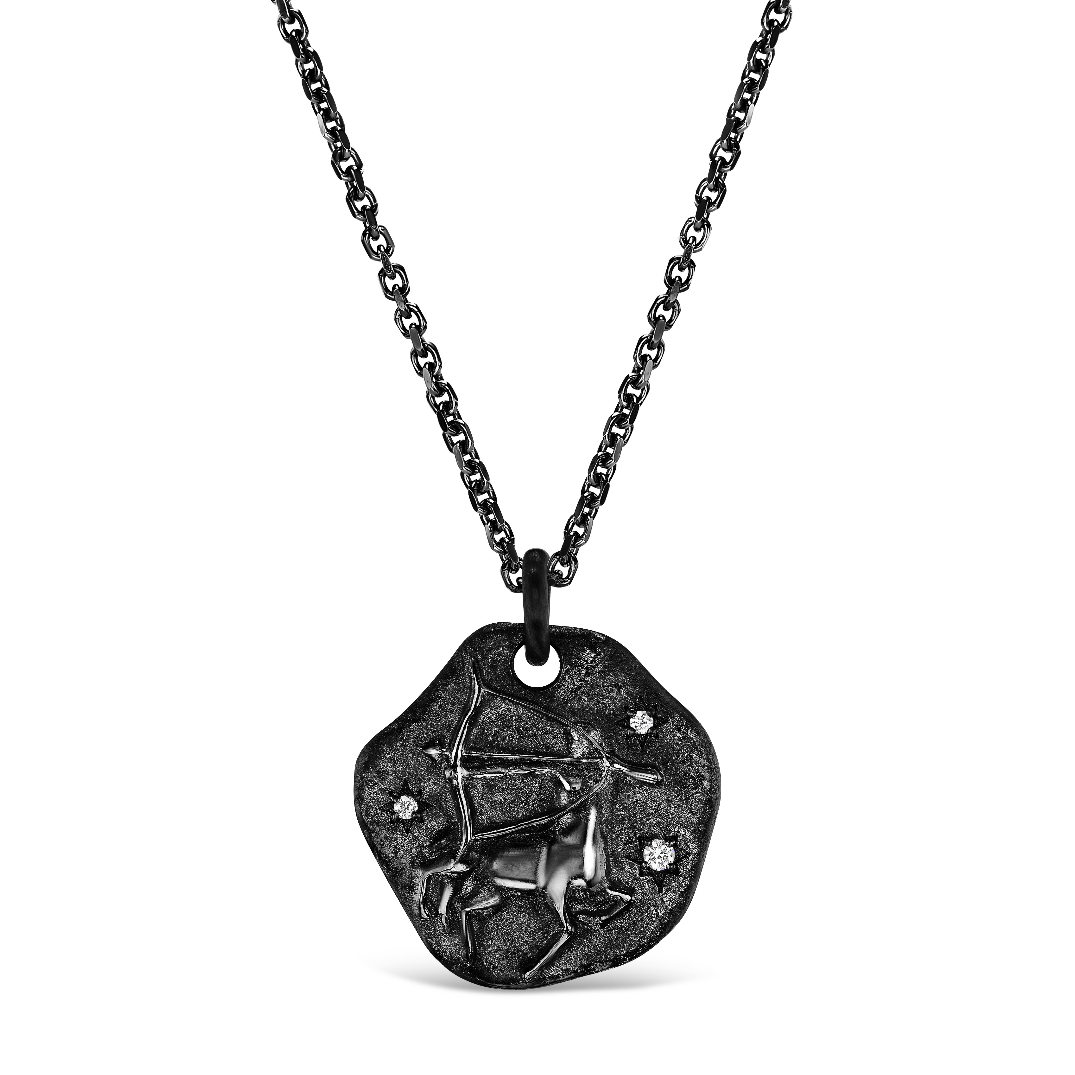 MINI 18KT BLACK GOLD ZODIAC MEDALLION
