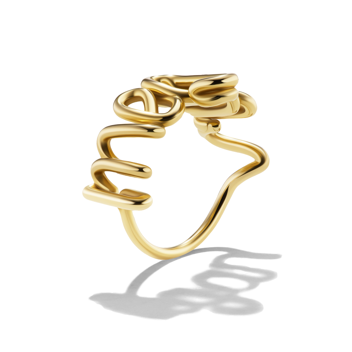 SQUIGGLE NAME RING
