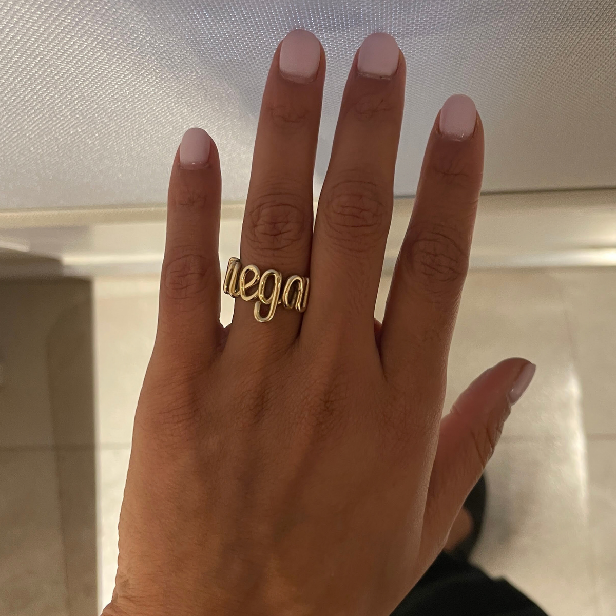 SQUIGGLE NAME RING