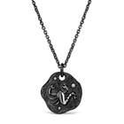 MINI 18KT BLACK GOLD ZODIAC MEDALLION