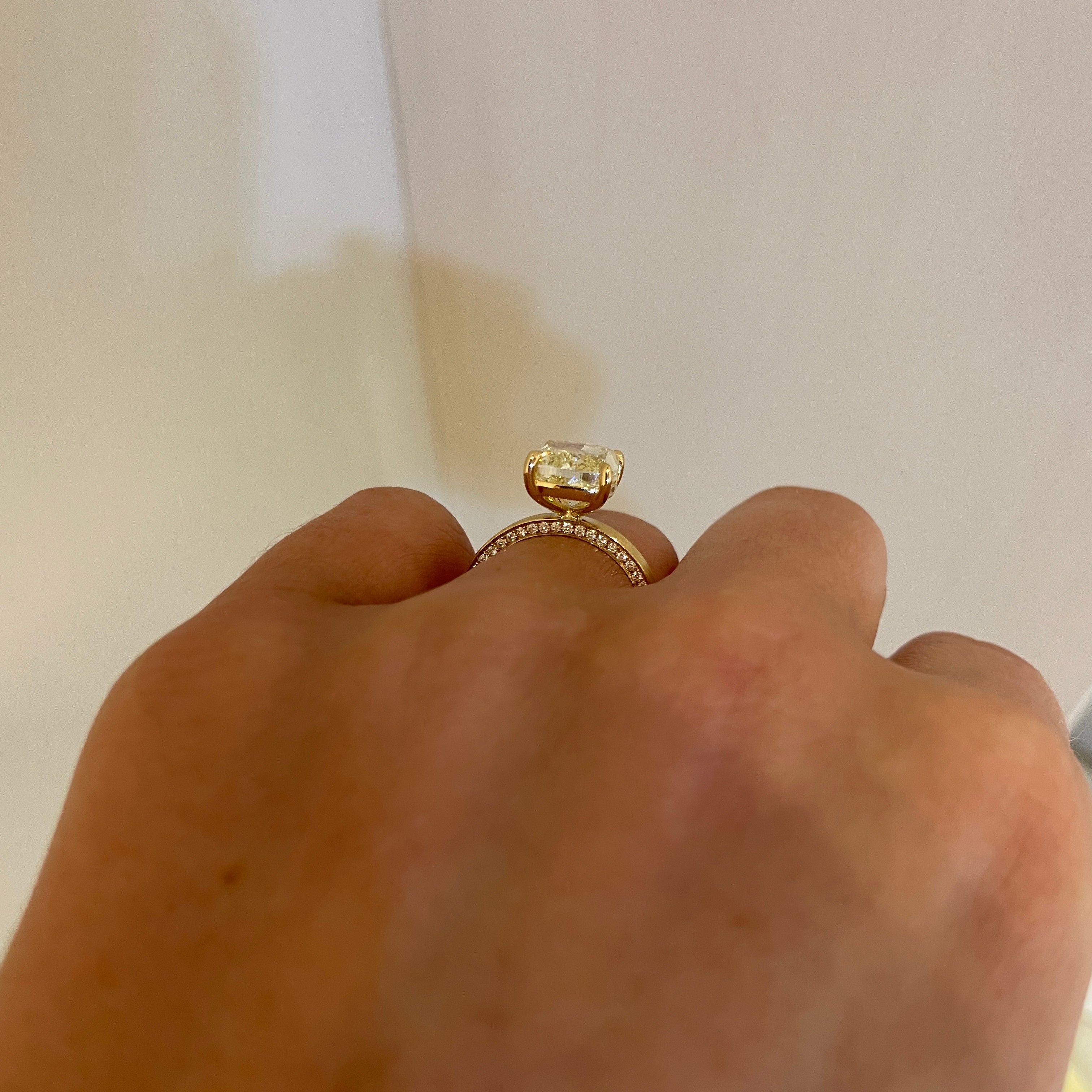AARYAH | SELENE 4.10 CUSHION PEEKABOO PAVÉ ENGAGEMENT RING