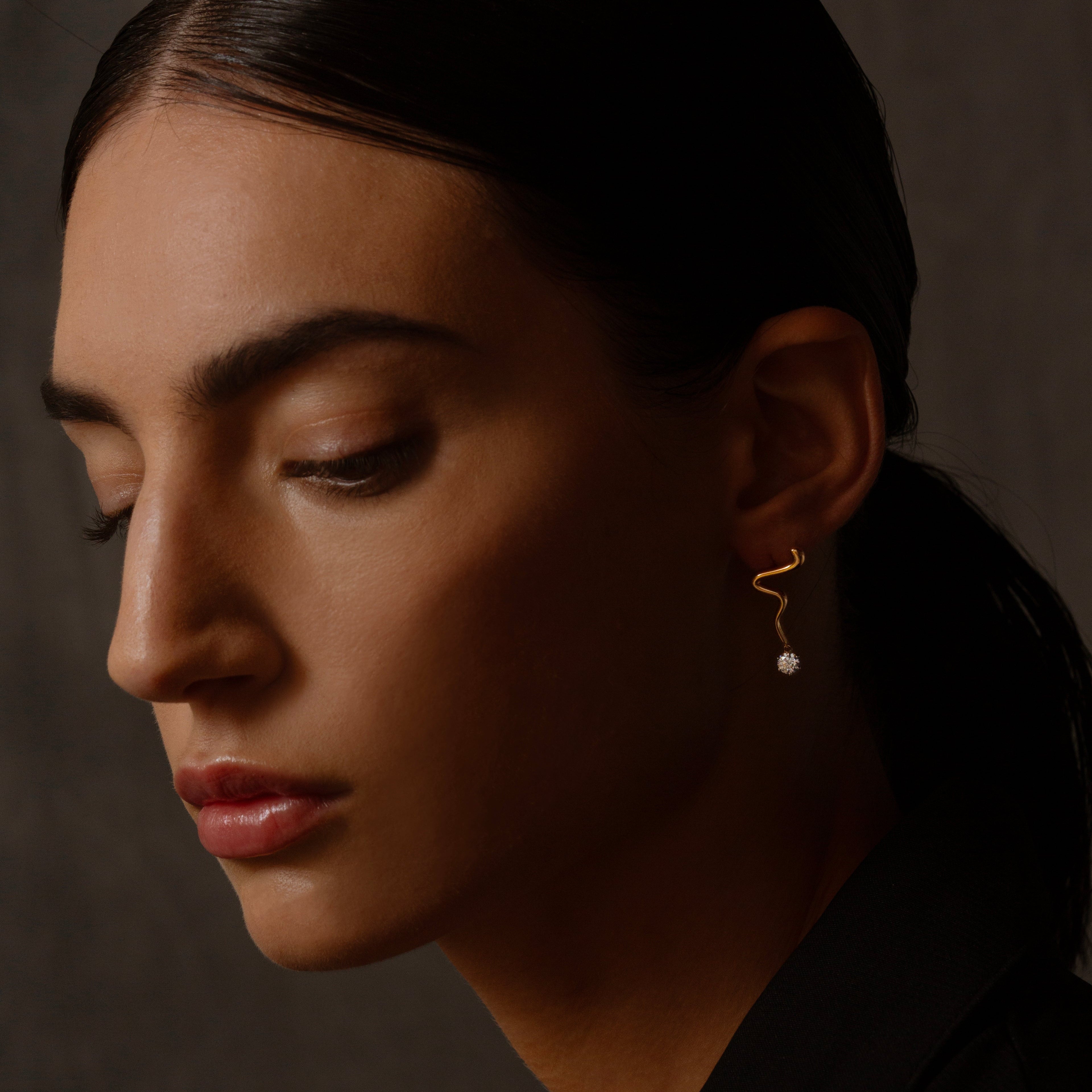 MAIA SQUIGGLE DROP EARRINGS