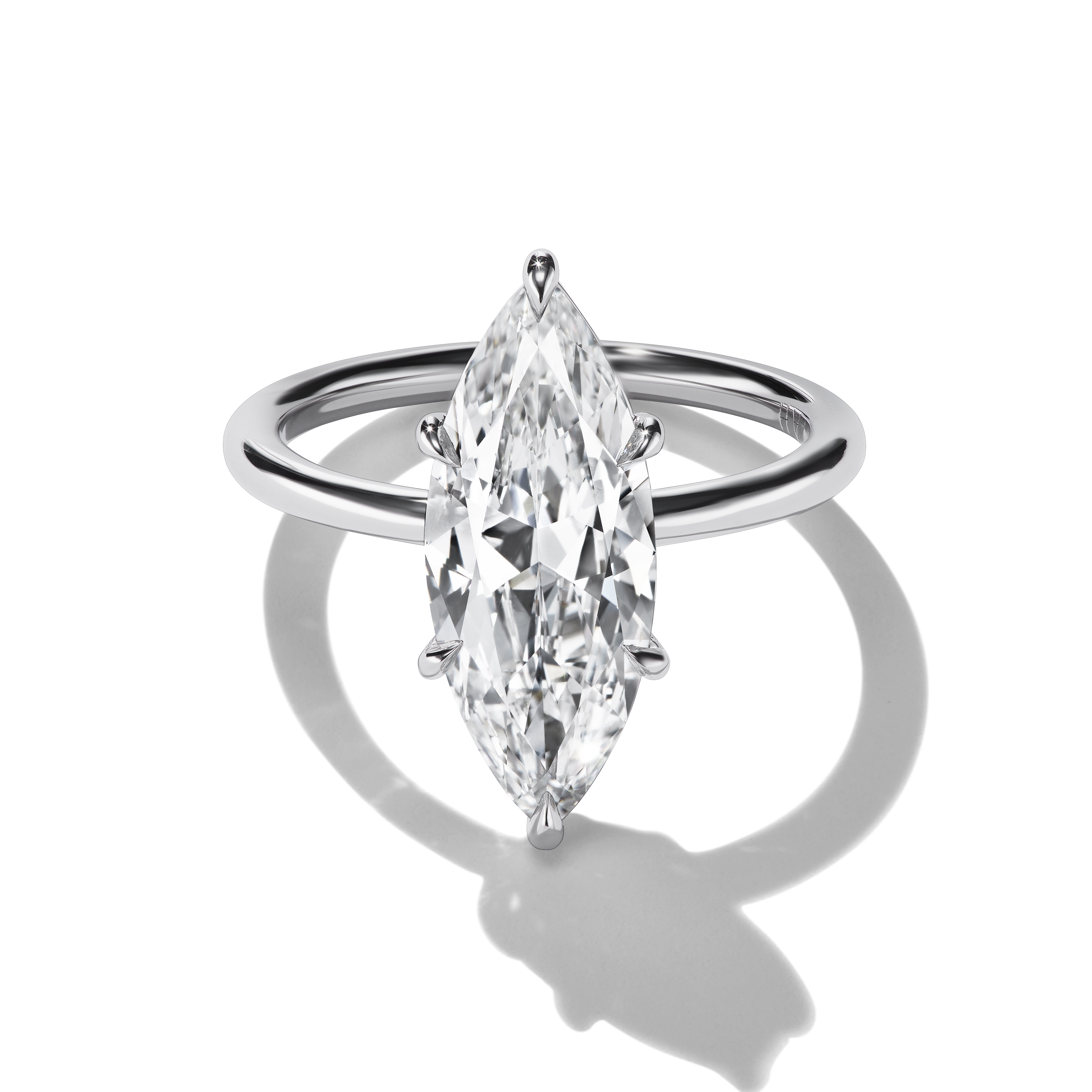 Valeria Engagement Ring in Platinum, Front View