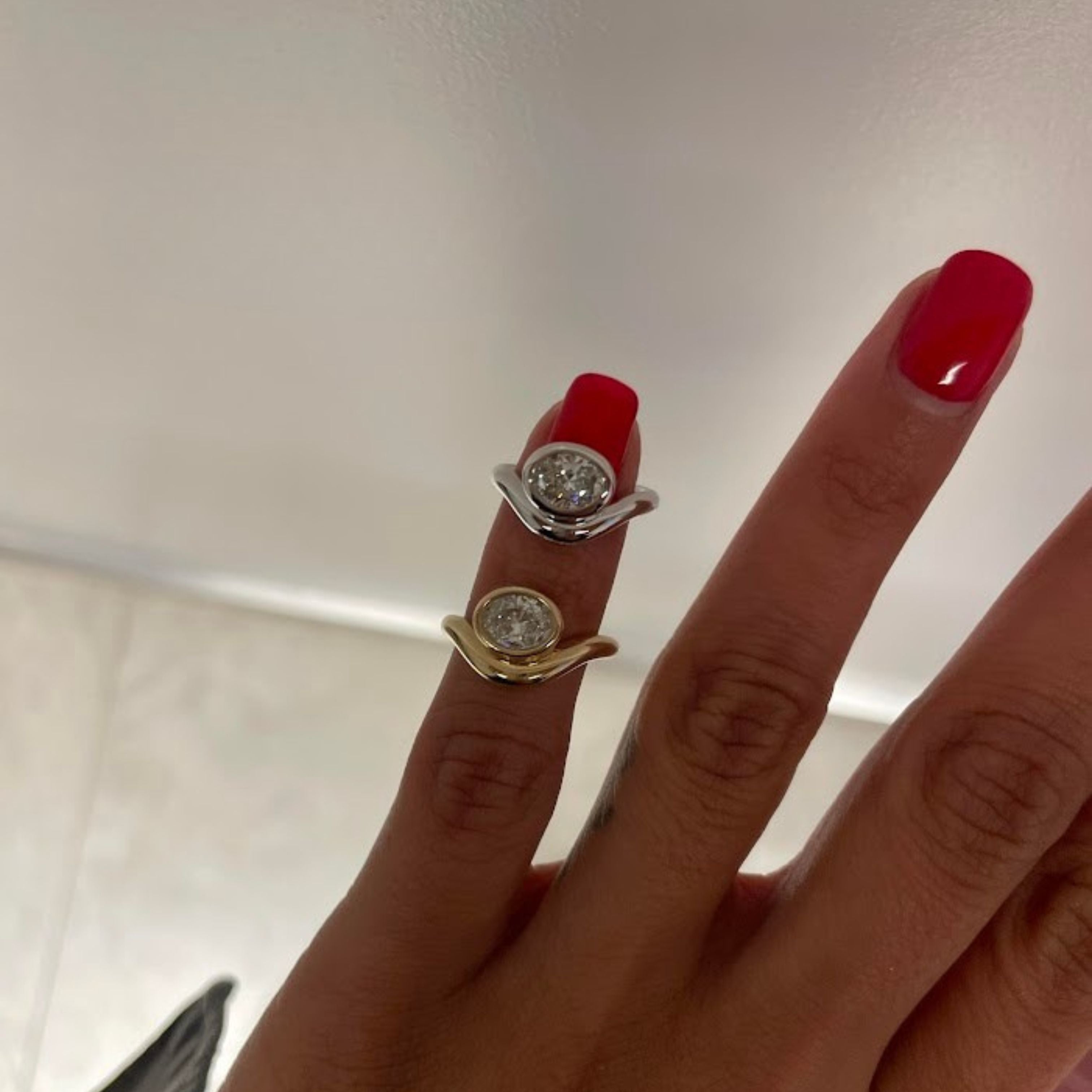 BB DEEPA WHITE DIAMOND PINKY RING