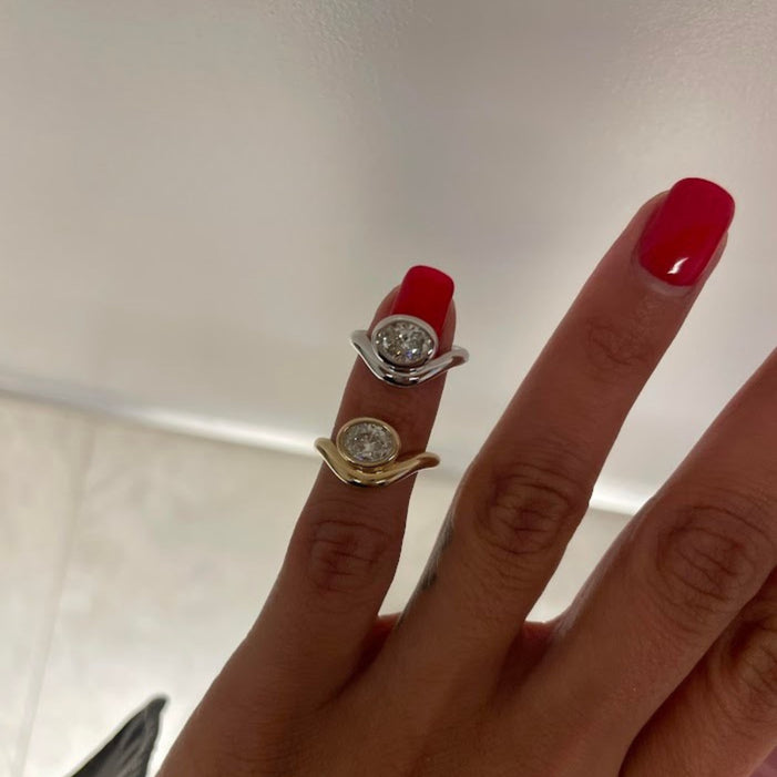 BB DEEPA WHITE DIAMOND PINKY RING
