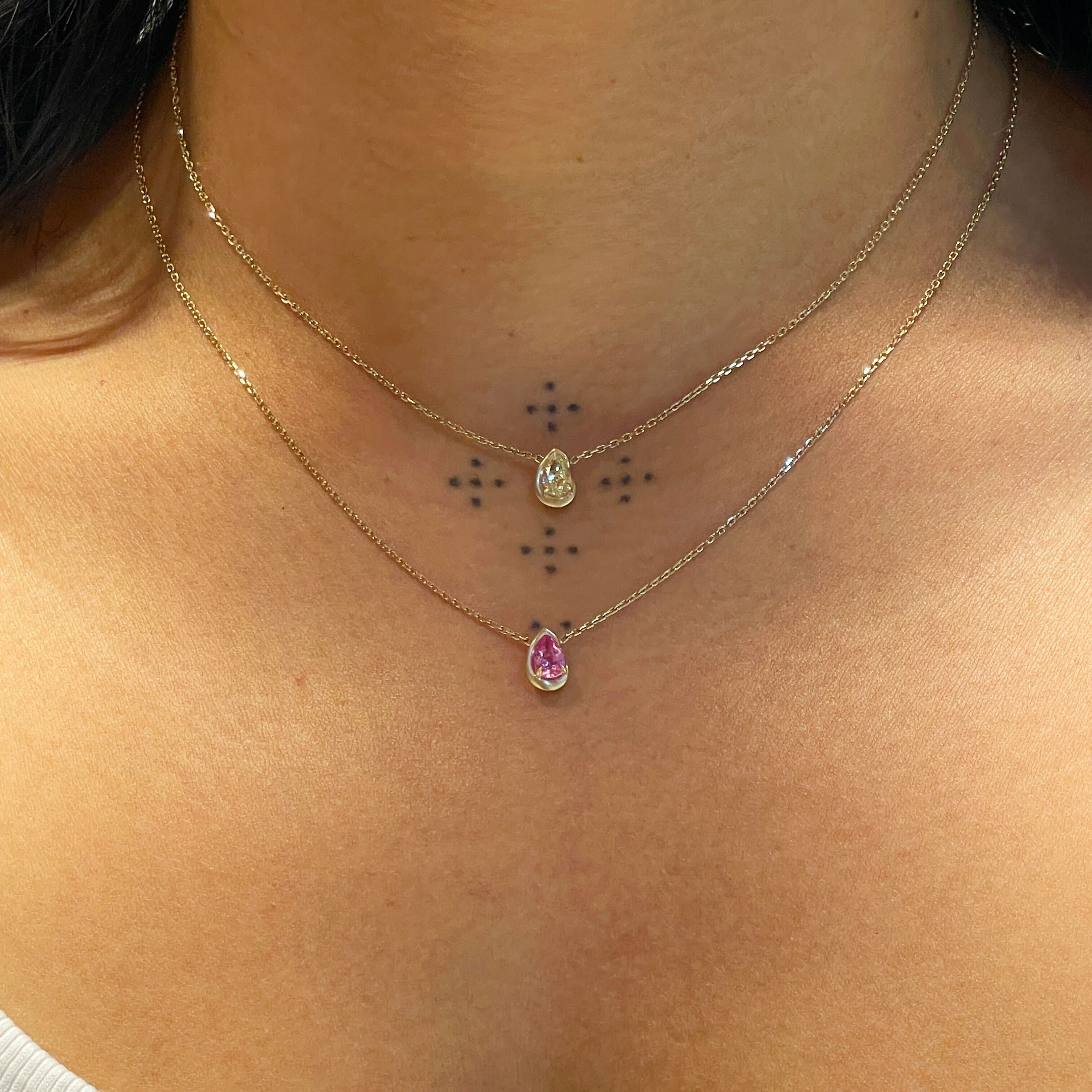 AARYAH | BB Thelma Pink Sapphire Necklace
