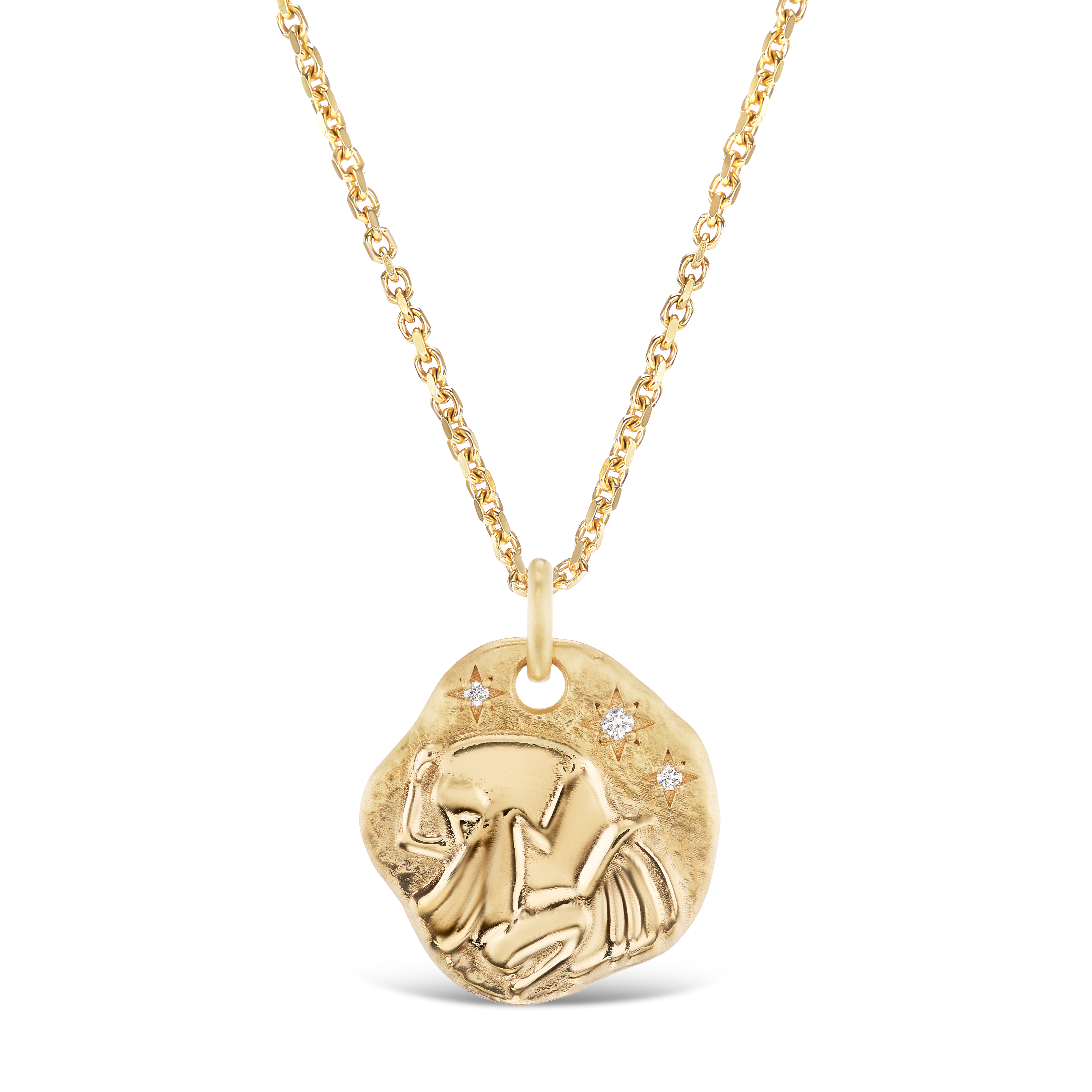MINI 14KT YG ZODIAC MEDALLION