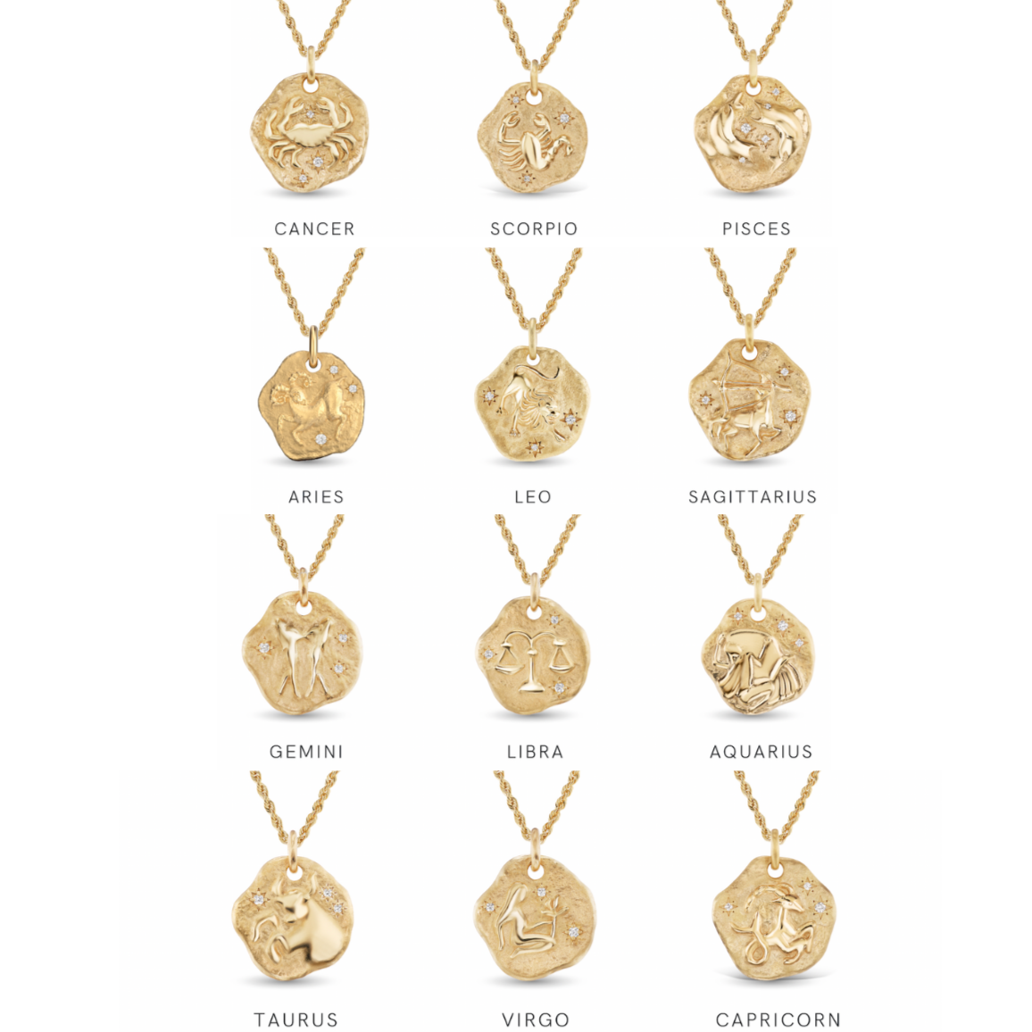 *NEW* ZODIAC AQUARIUS MEDALLION