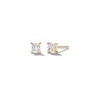 Lina Princess Cut Earrings - product view - yellow gold