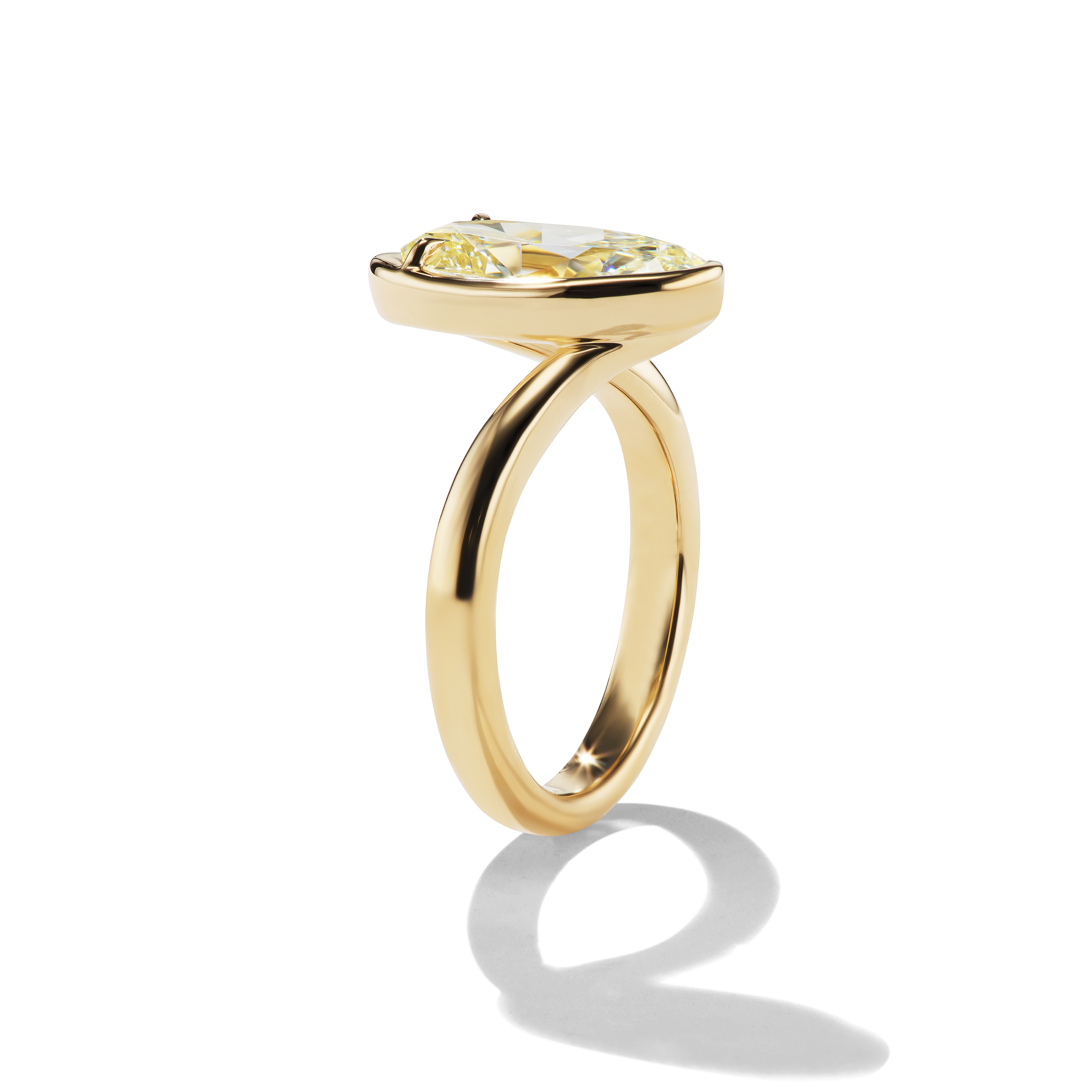 Bespoke Talia Yellow Diamond, 3/4th View