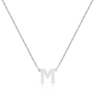 White Gold necklace with a 'M' pendant 