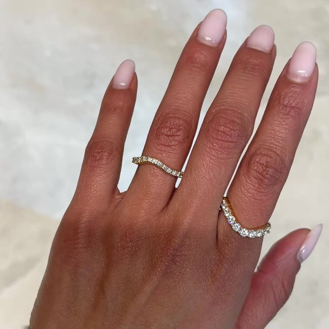 Mel + Ondo Diamond Embrace Wedding Band