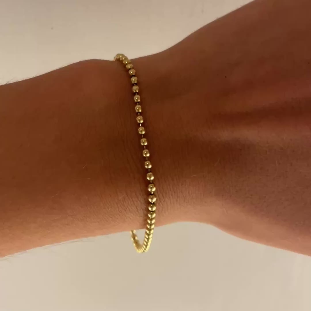 AARYAH| BLAIRE 14KT BALL CHAIN BRACELET