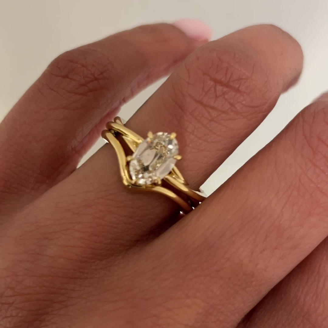 ESTELLE Engagement Ring + HAZEL Wedding Band 