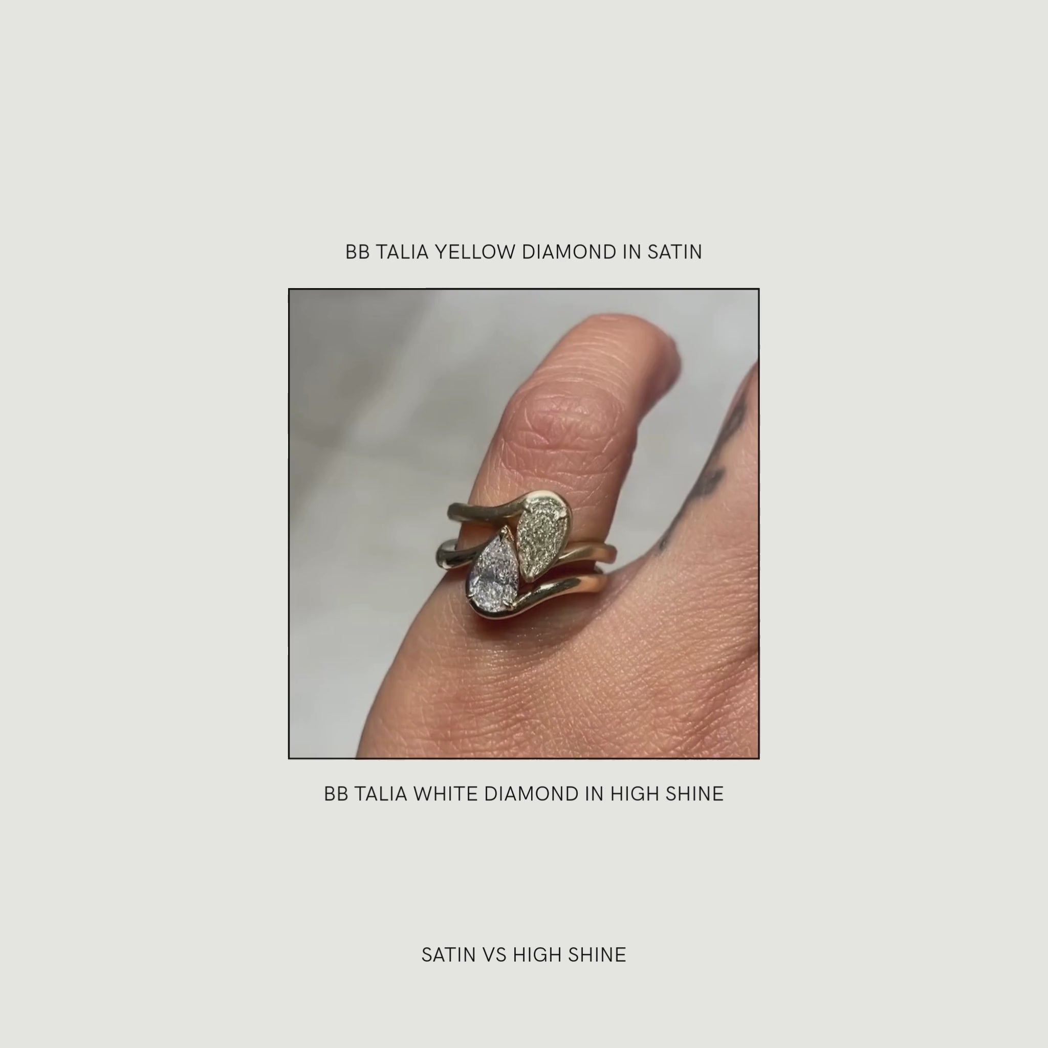 BB Talia Yellow Diamond In Satin vs BB Talia White Diamond in High Shine