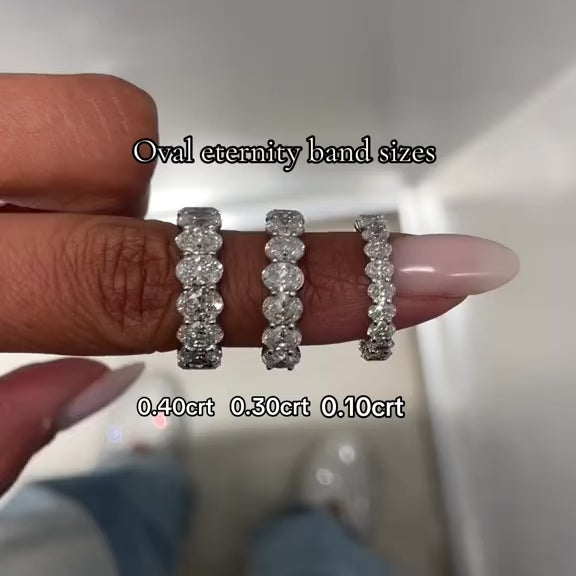 Ava Oval Eternity Band Sizes - Comparison